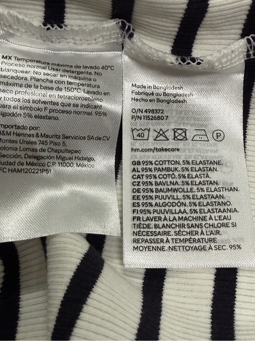 H&M Black and White Striped Midi Tank Dress Size XL - Picture 5 of 7